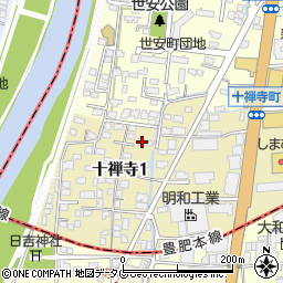 熊本県熊本市中央区十禅寺1丁目7-62周辺の地図