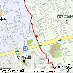 熊本県上益城郡益城町広崎794-4周辺の地図