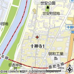 熊本県熊本市中央区十禅寺1丁目8-2周辺の地図