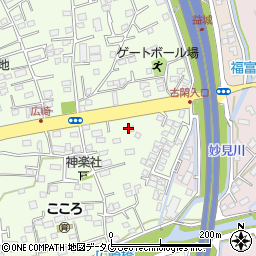 熊本県上益城郡益城町広崎522周辺の地図