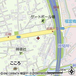 熊本県上益城郡益城町広崎376周辺の地図