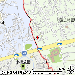 熊本県上益城郡益城町広崎794周辺の地図