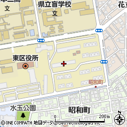 熊本県熊本市東区東本町21-2周辺の地図