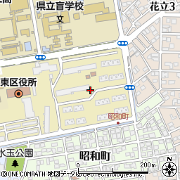 熊本県熊本市東区東本町21周辺の地図