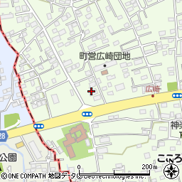 熊本県上益城郡益城町広崎843周辺の地図