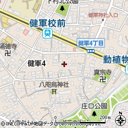 熊本県熊本市東区健軍周辺の地図