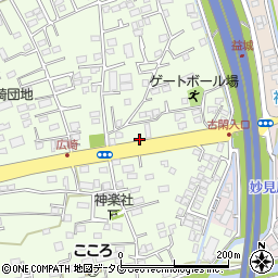 熊本県上益城郡益城町広崎520周辺の地図