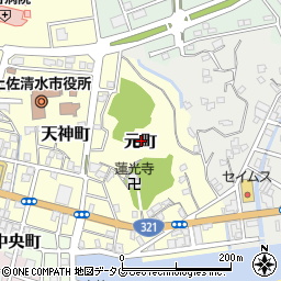 高知県土佐清水市元町周辺の地図