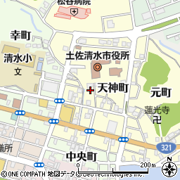 高知県土佐清水市天神町周辺の地図