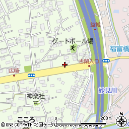 熊本県上益城郡益城町広崎391-1周辺の地図