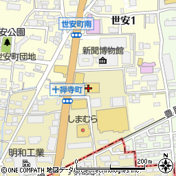 熊本県熊本市中央区十禅寺4丁目1-1周辺の地図