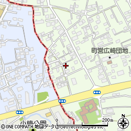 熊本県上益城郡益城町広崎824-3周辺の地図