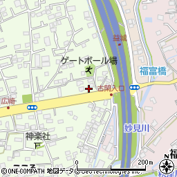 熊本県上益城郡益城町広崎391周辺の地図