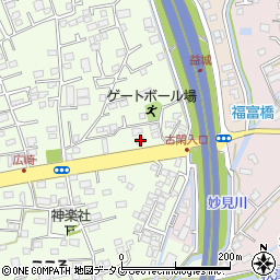 熊本県上益城郡益城町広崎391-5周辺の地図