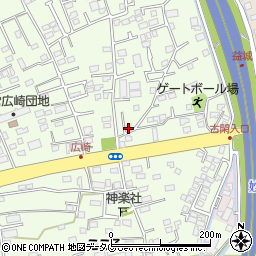 熊本県上益城郡益城町広崎501-1周辺の地図