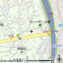 熊本県上益城郡益城町広崎517周辺の地図