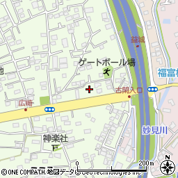 熊本県上益城郡益城町広崎385周辺の地図
