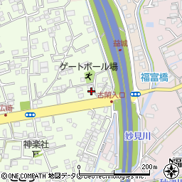 熊本県上益城郡益城町広崎390-1周辺の地図