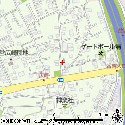 熊本県上益城郡益城町広崎501-3周辺の地図