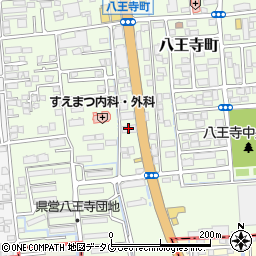 ローソン熊本八王寺団地前店周辺の地図