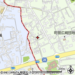 熊本県上益城郡益城町広崎824-6周辺の地図