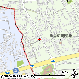熊本県上益城郡益城町広崎823-2周辺の地図