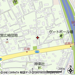 熊本県上益城郡益城町広崎501-4周辺の地図