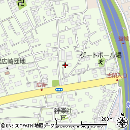 熊本県上益城郡益城町広崎501-5周辺の地図