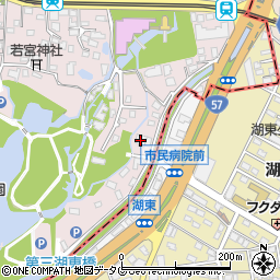 熊本市湖東中継ポンプ場周辺の地図