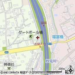 熊本県上益城郡益城町広崎430-5周辺の地図