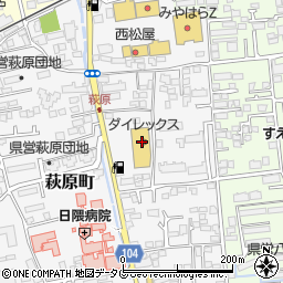 熊本県熊本市中央区萩原町4-28周辺の地図