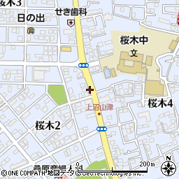 熊本県熊本市東区桜木周辺の地図