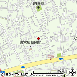 熊本県上益城郡益城町広崎881-2周辺の地図