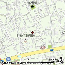 熊本県上益城郡益城町広崎881-2周辺の地図