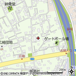 熊本県上益城郡益城町広崎499-2周辺の地図
