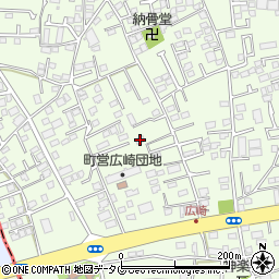 熊本県上益城郡益城町広崎881-4周辺の地図