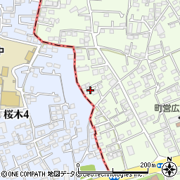 熊本県上益城郡益城町広崎986-11周辺の地図