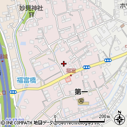 熊本ヤクルト株式会社　益城センター周辺の地図