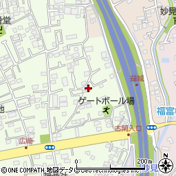 熊本県上益城郡益城町広崎505周辺の地図
