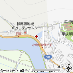 熊本市役所農水局　農地整備課・菖蒲谷排水機場周辺の地図