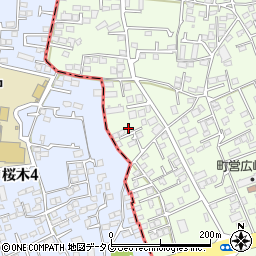 熊本県上益城郡益城町広崎986-7周辺の地図