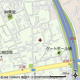 熊本県上益城郡益城町広崎497周辺の地図