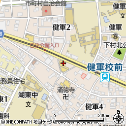 トヨタカローラ熊本　健軍店周辺の地図
