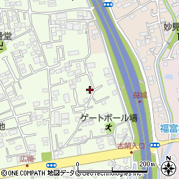 熊本県上益城郡益城町広崎493-2周辺の地図