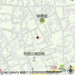 熊本県上益城郡益城町広崎876-7周辺の地図