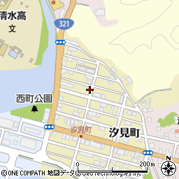 高知県土佐清水市汐見町周辺の地図