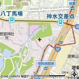 崇教真光九州方面指導部熊本中修験道場周辺の地図