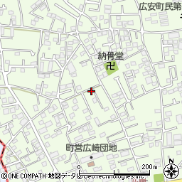 熊本県上益城郡益城町広崎876周辺の地図