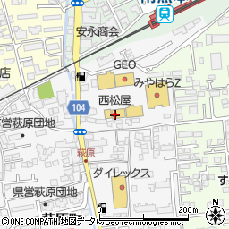 西松屋フレスポくまもく店周辺の地図