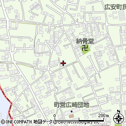 熊本県上益城郡益城町広崎874-2周辺の地図
